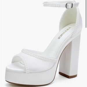 Elegant White Platform Heels